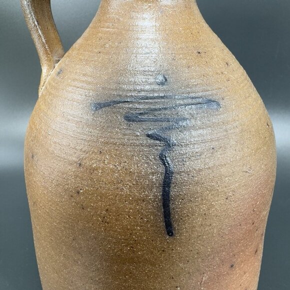Vintage 1988 Braun Buffalo NY Stoneware Jug Container Brown Salt Glaze Pottery - Picture 10 of 16
